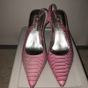 Steve Madden Alligator Pointy Toe Slingback Pumps